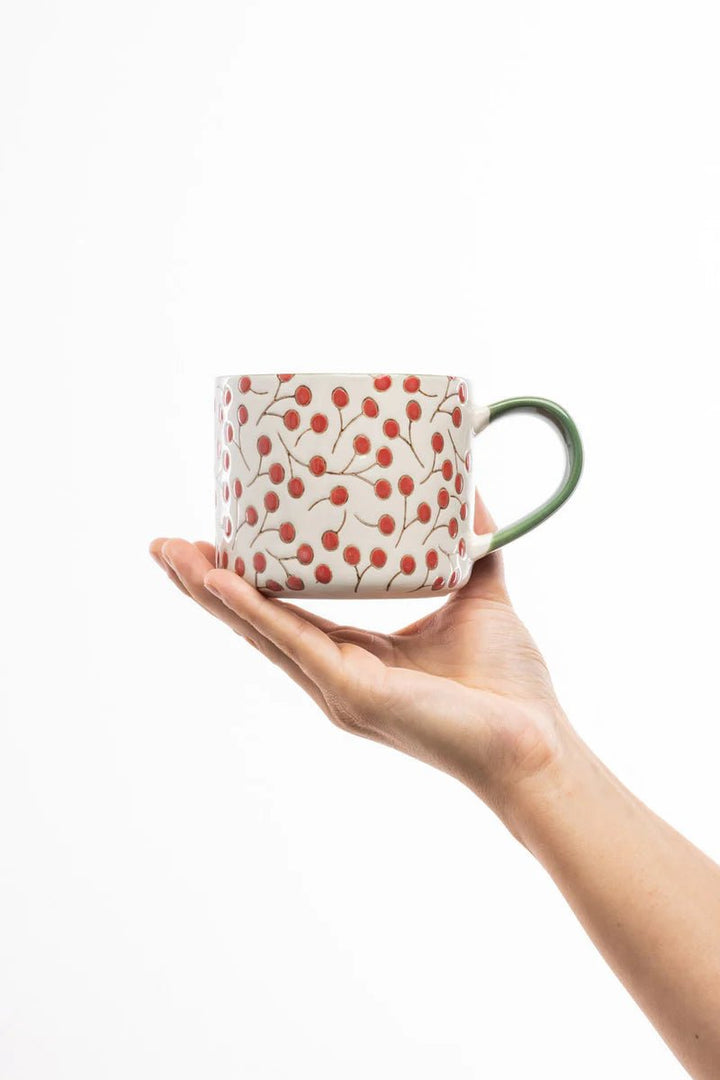 Taza Vintage Garden Roja - Olokuti
