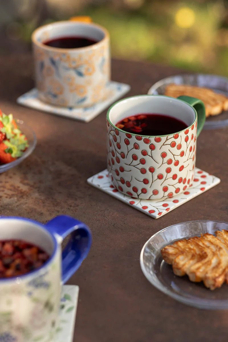 Taza Vintage Garden Roja - Olokuti