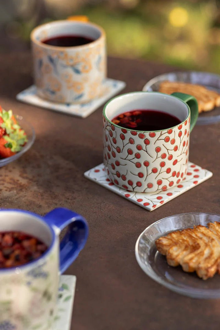 Taza Vintage Garden Roja - Olokuti