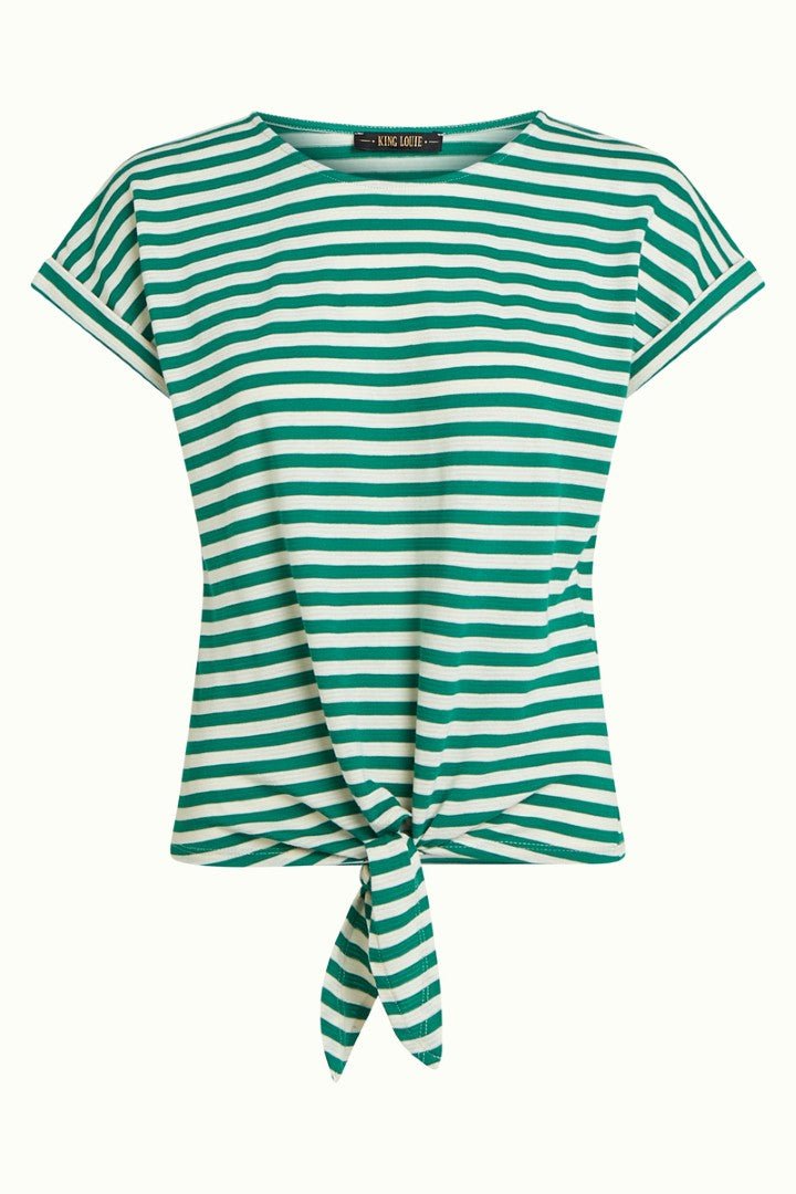 Top Aria Knot Chopito Rayas Ultra Green - Olokuti