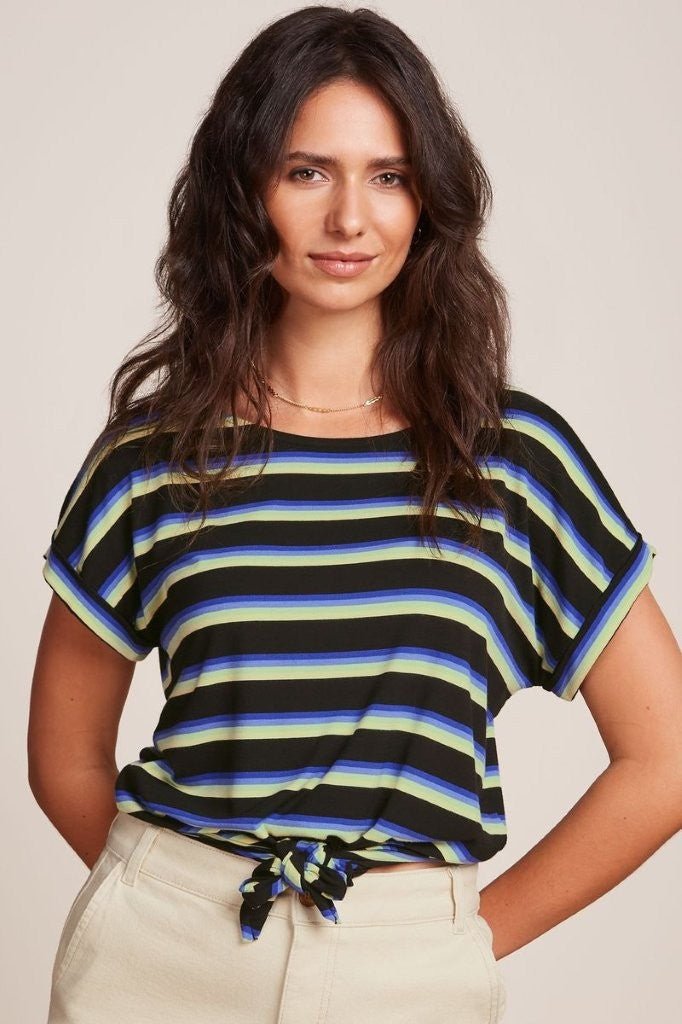Top Aria Knot Negro Rayas Embla - Olokuti