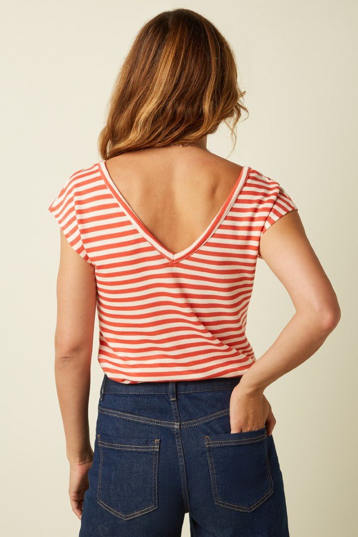 Top Chopito Doble V Rayas Summer Fig - Olokuti