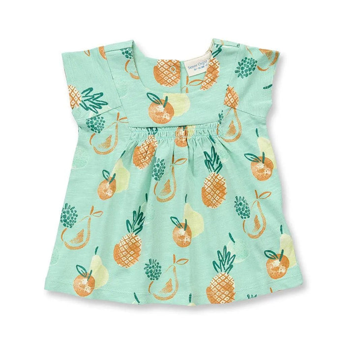 Túnica Bebé IRMA Frutas Verde menta - Olokuti