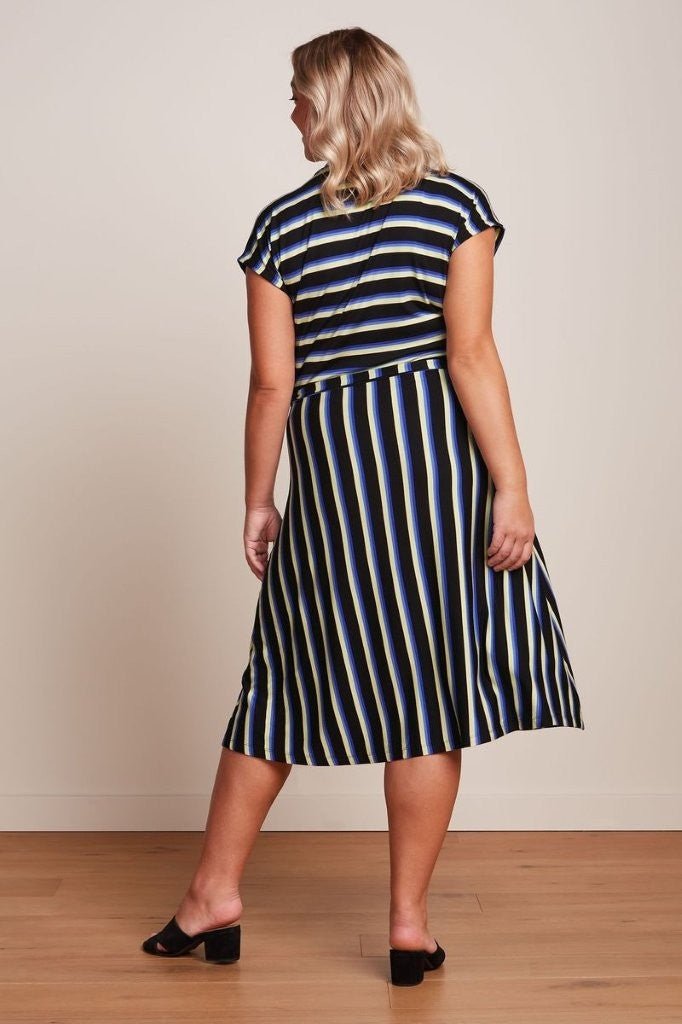 Vestido Abigail Negro Rayas Embla - Olokuti