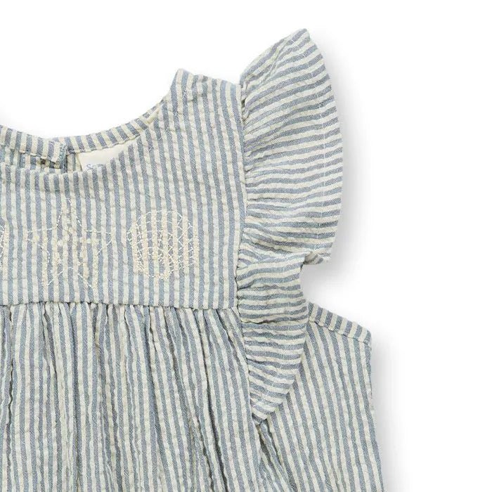 Vestido FRANJA Estrella de mar Rayas Azul - Gris - Olokuti