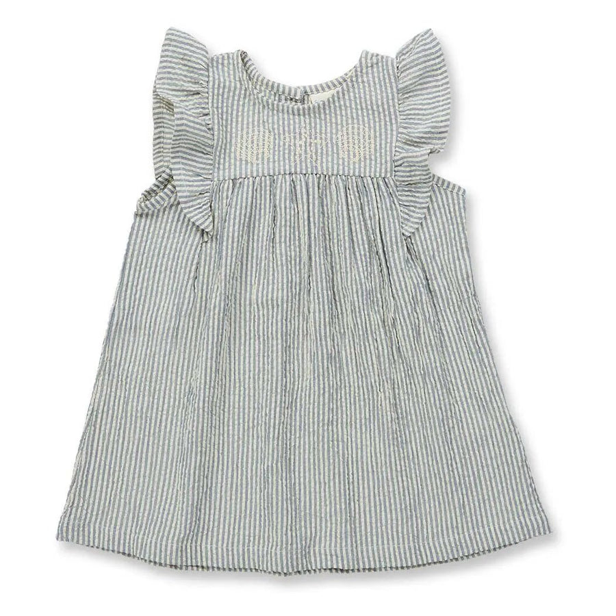 Vestido FRANJA Estrella de mar Rayas Azul - Gris - Olokuti