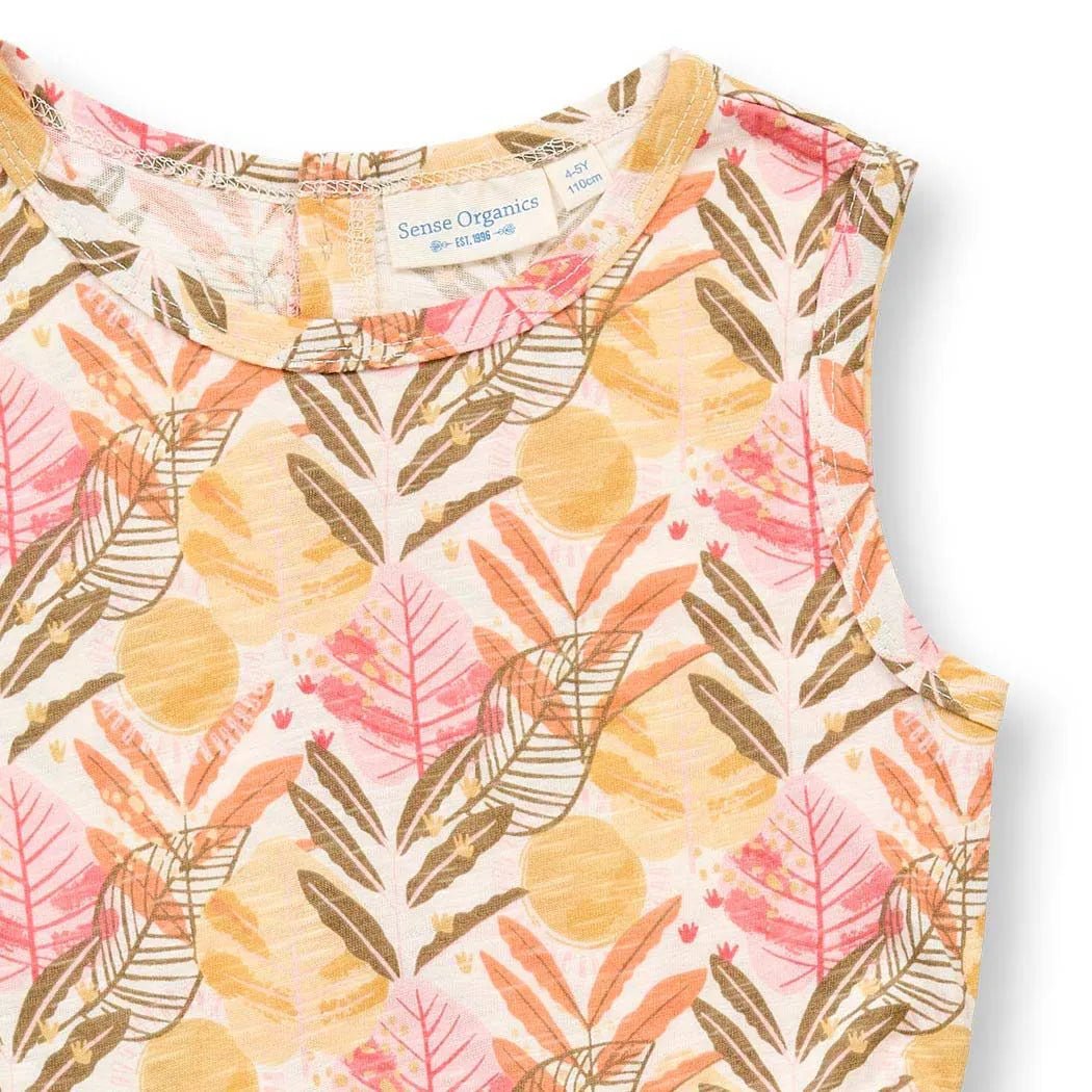 Vestido KOBI Hojas tropicales - Olokuti