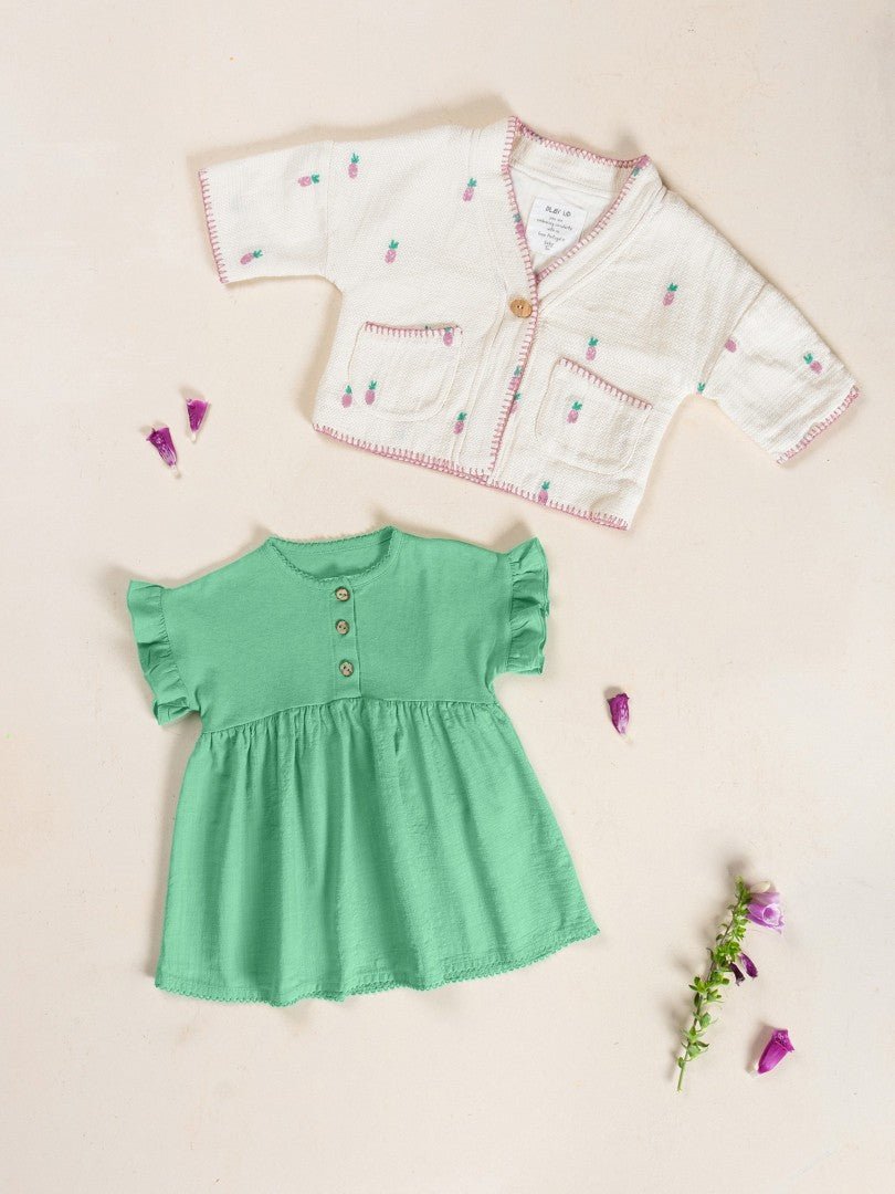 Vestido Tejidos Mixtos Menta - Olokuti