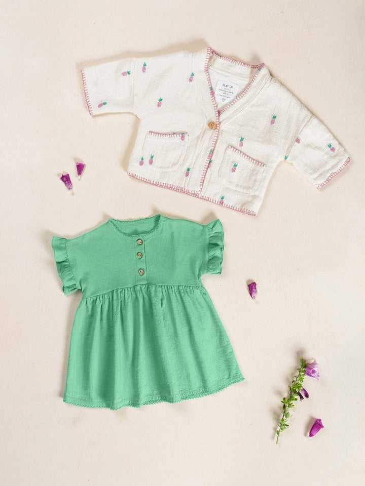 Vestido Tejidos Mixtos Menta - Olokuti