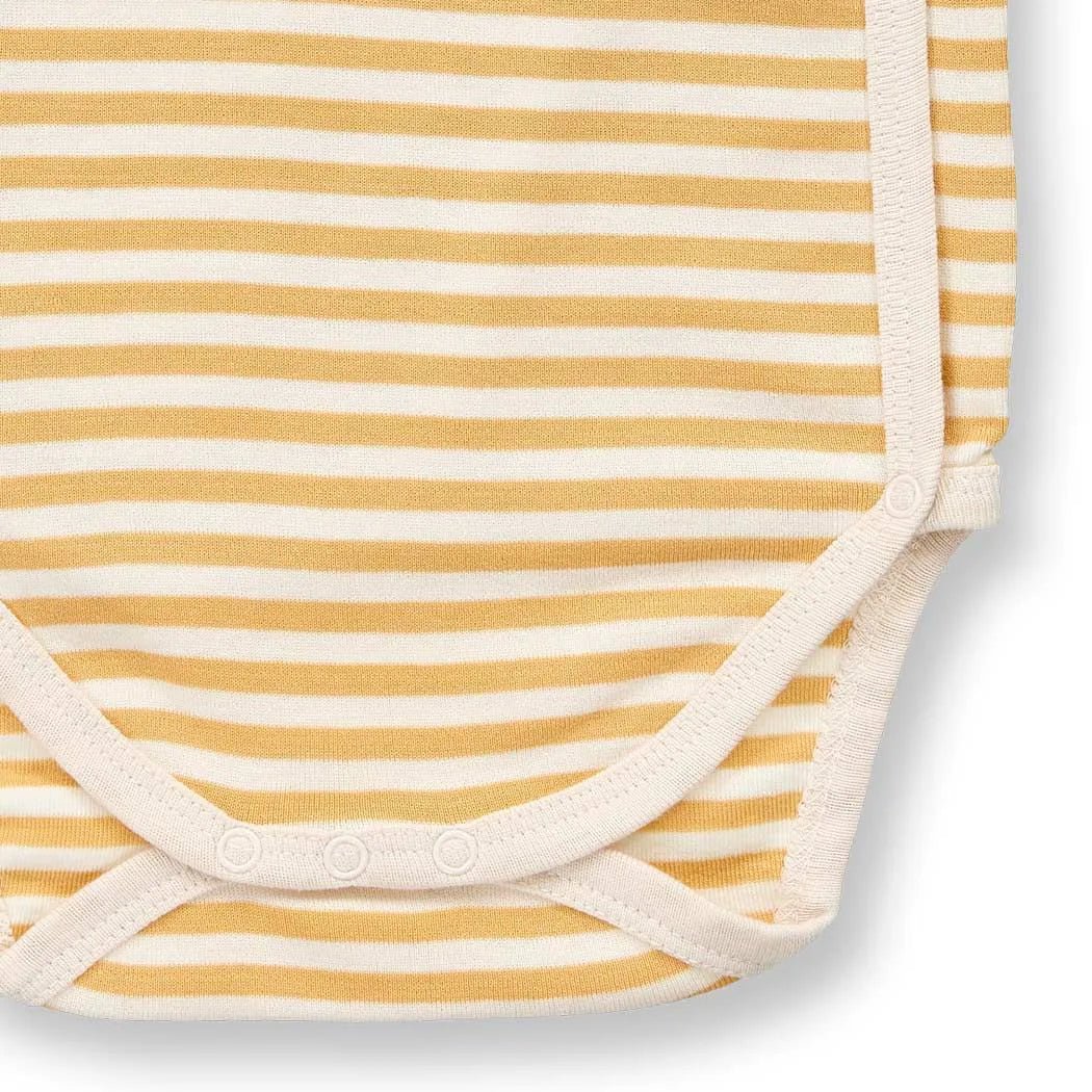 Wrap Body manga larga YGON Rayas Crema - Amarillo - Olokuti