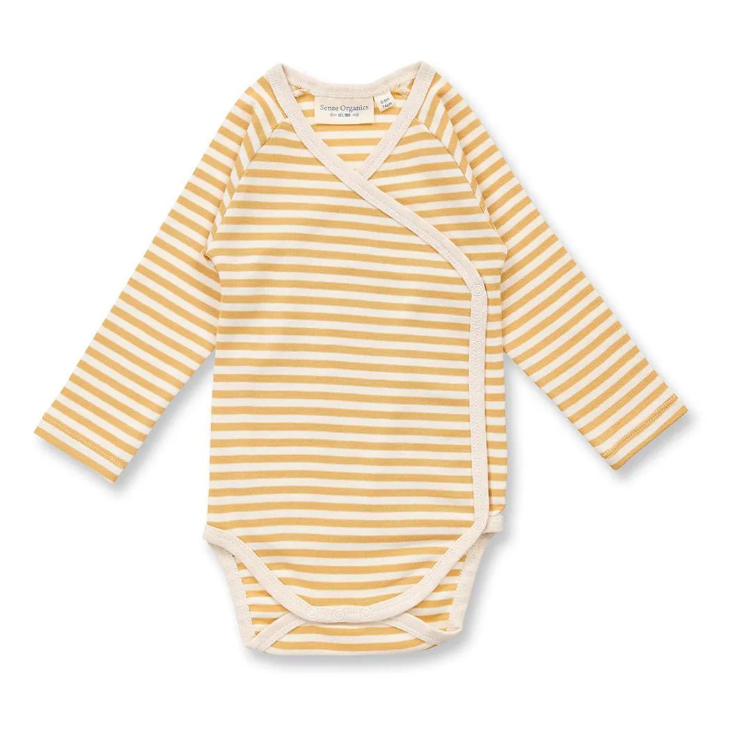 Wrap Body manga larga YGON Rayas Crema - Amarillo - Olokuti