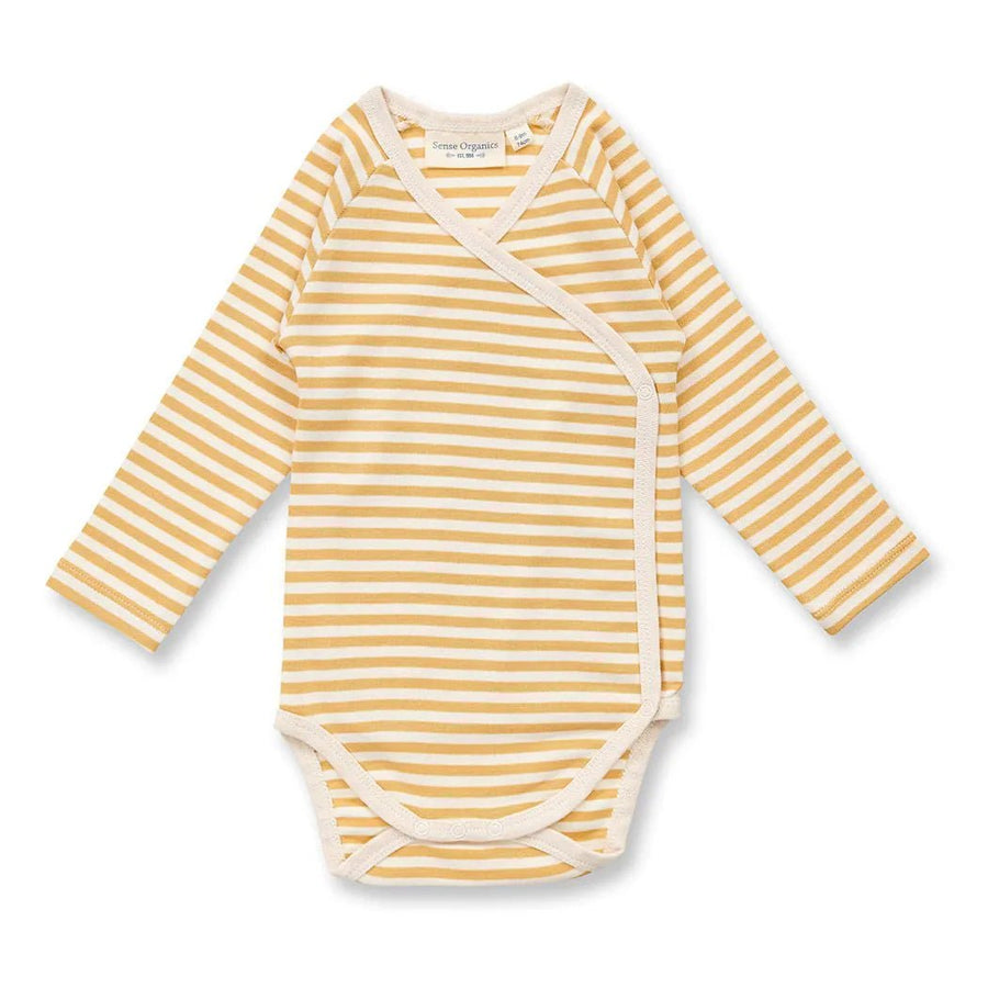 Wrap Body manga larga YGON Rayas Crema - Amarillo - Olokuti