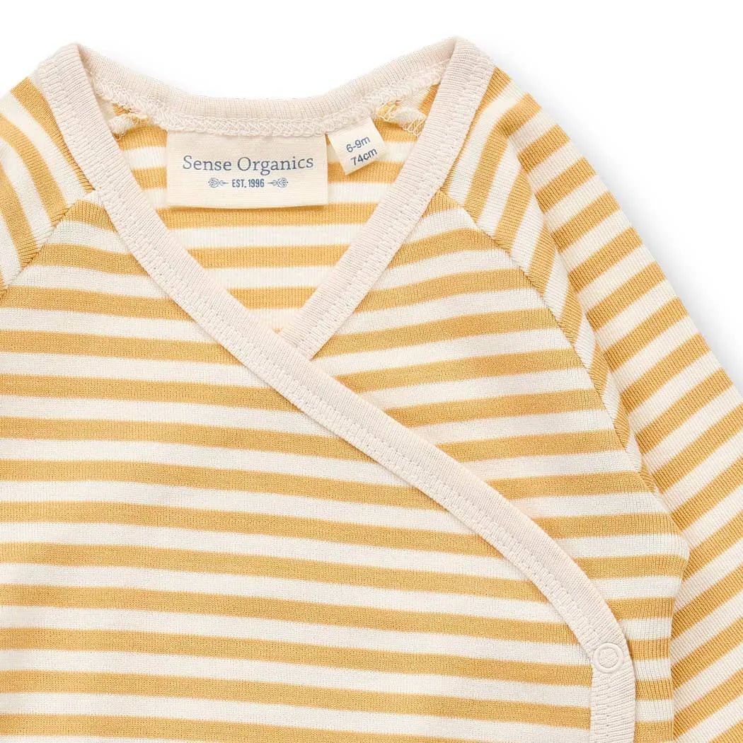 Wrap Body manga larga YGON Rayas Crema - Amarillo - Olokuti