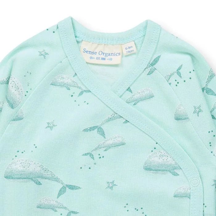 Wrap Body YGON manga larga Ballenas Ice green - Olokuti