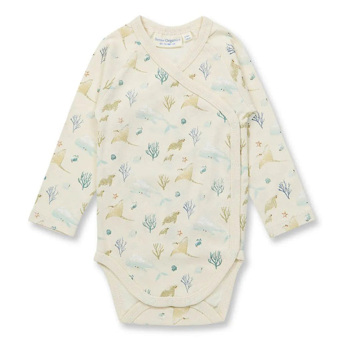 Wrap Body Ygon manga larga Sealife Eggshell - Olokuti