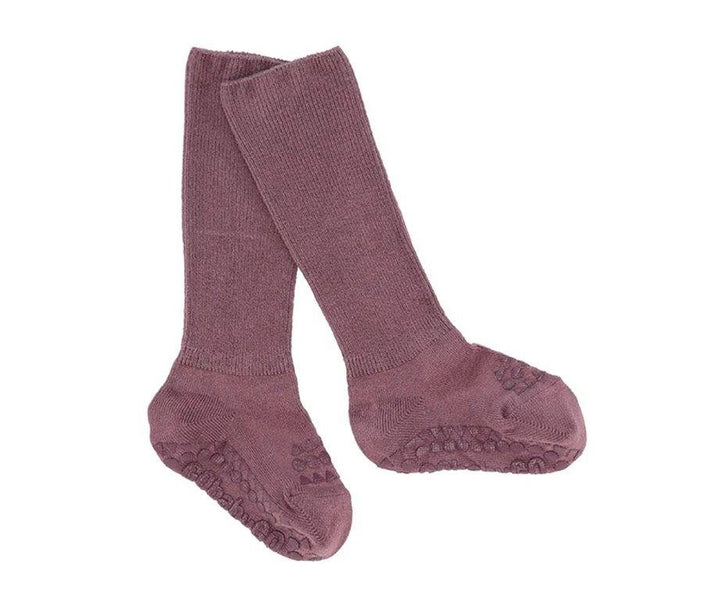 Calcetines bebé Bambú suela antideslizante Misty Plum - Olokuti