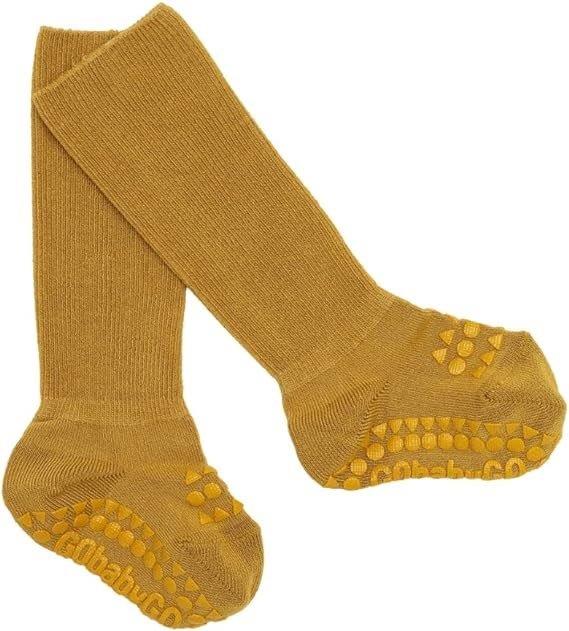 Calcetines bebé Bambú suela antideslizante Mostaza - Olokuti