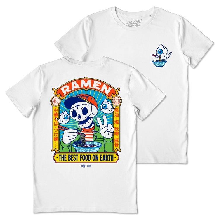 Camiseta algodón orgánico Best Food blanco - Olokuti