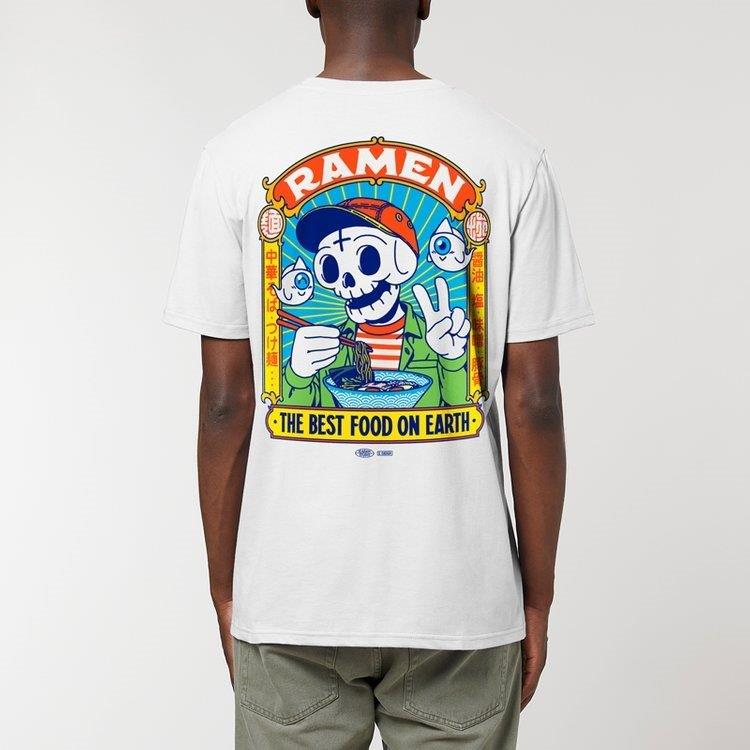 Camiseta algodón orgánico Best Food blanco - Olokuti