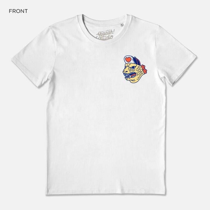 Camiseta algodón orgánico Kaiju blanco - Olokuti