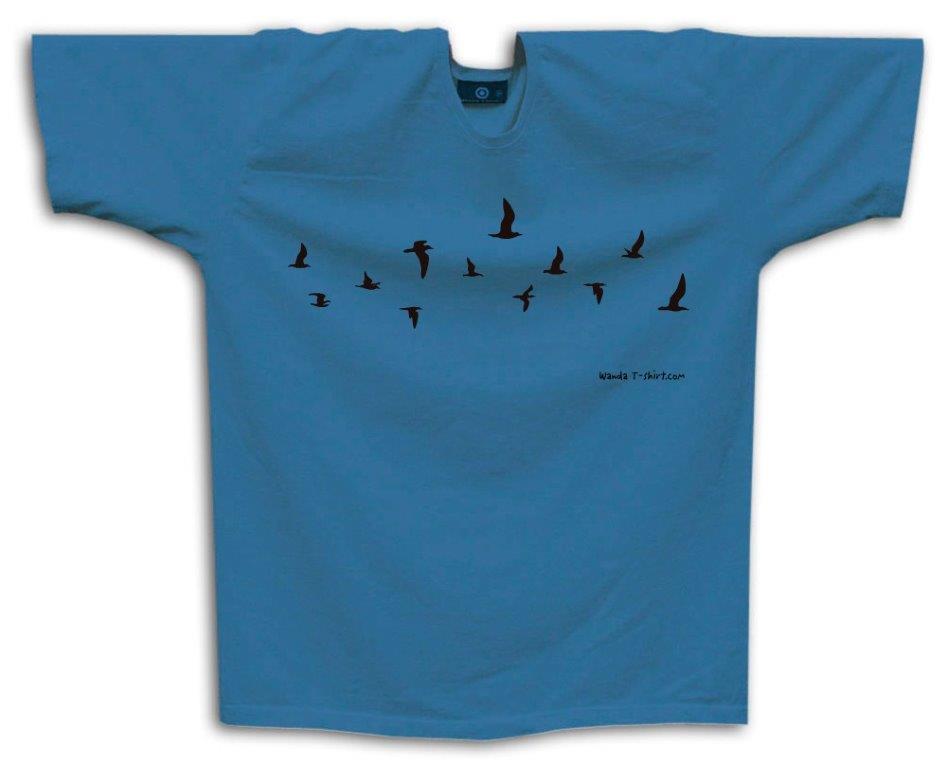 Camiseta Be Free Birds Azul - Olokuti