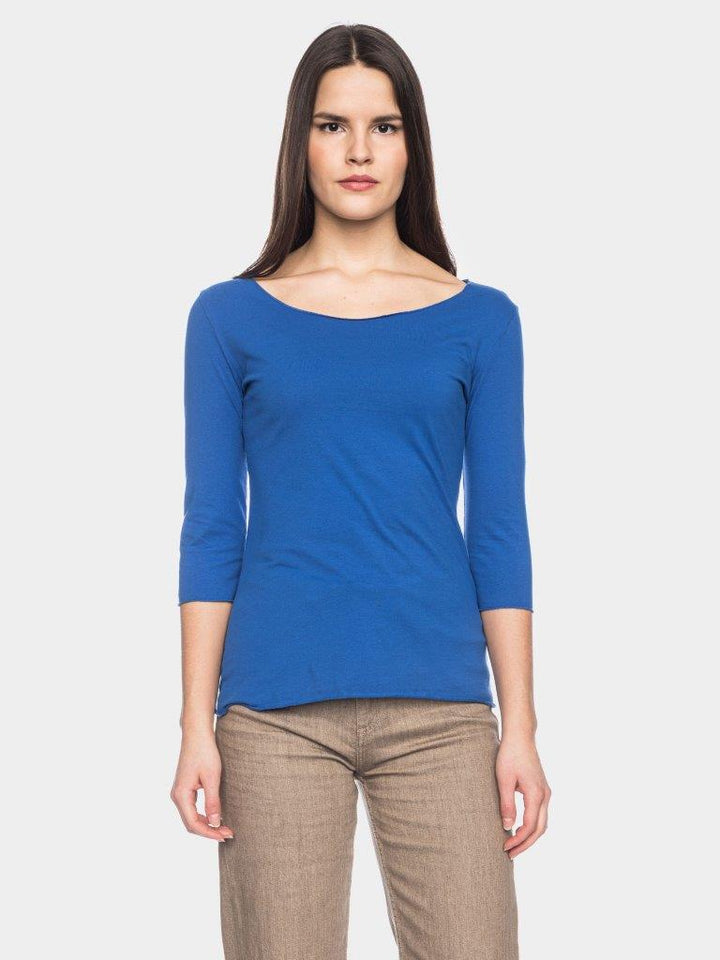 Camiseta Caja algodón orgánico azul - Olokuti