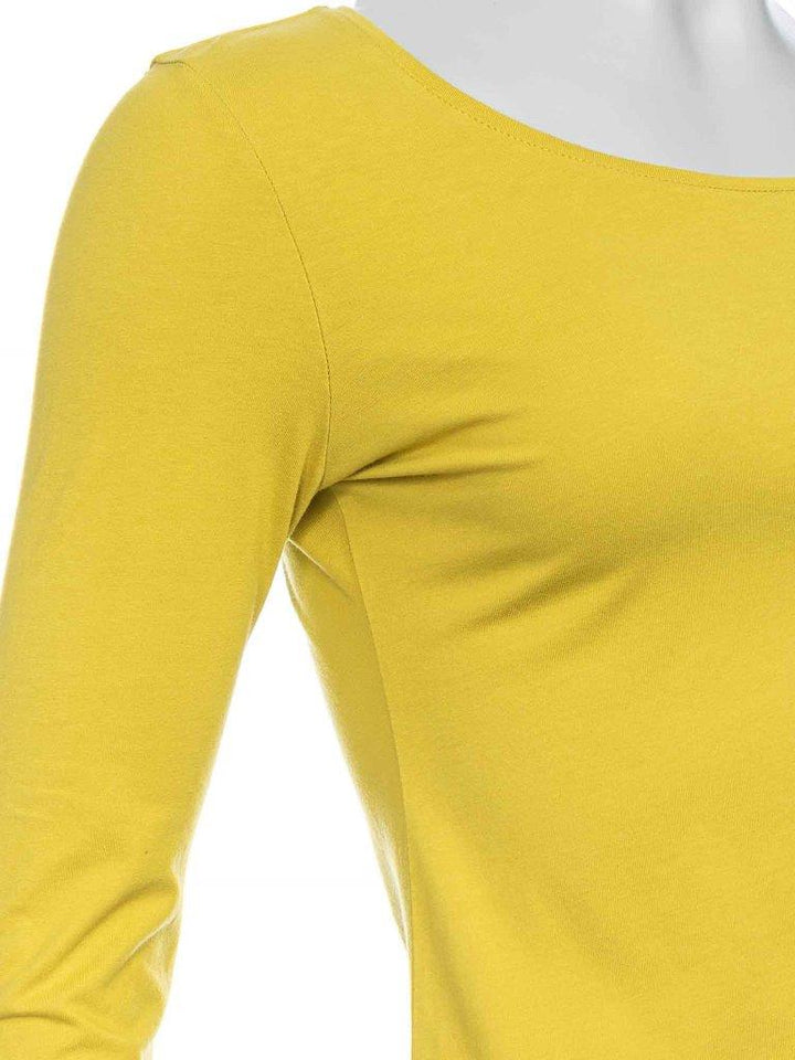 Camiseta Deborah manga larga algodón orgánico amarillo - Olokuti