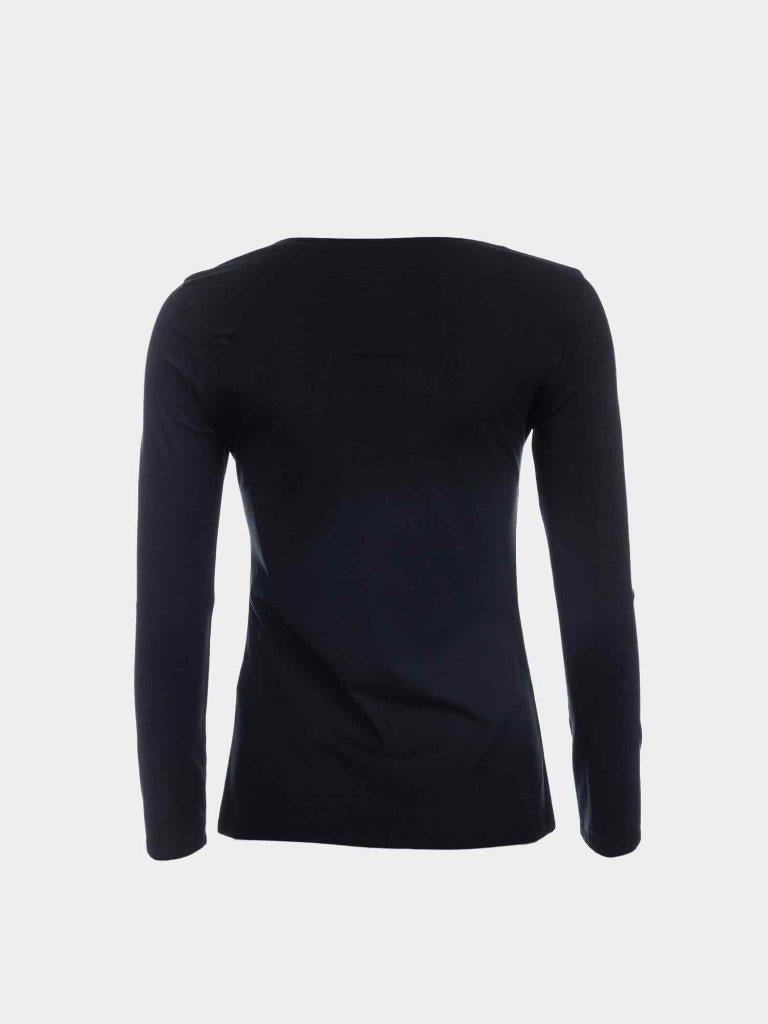 Camiseta Deborah manga larga algodón orgánico negro - Olokuti