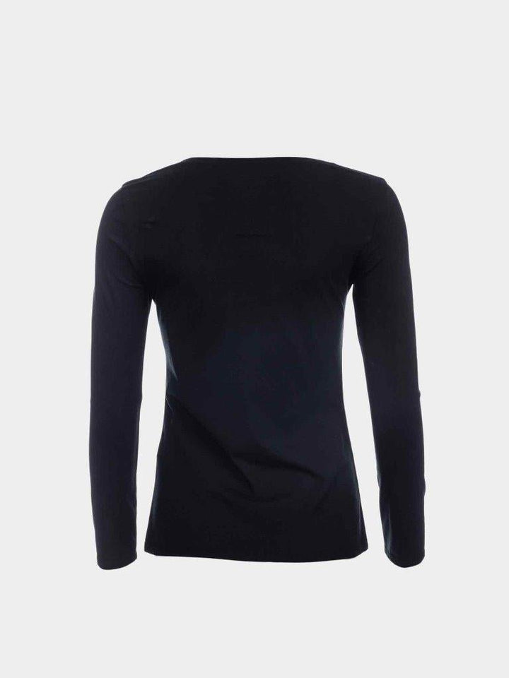 Camiseta Deborah manga larga algodón orgánico negro - Olokuti