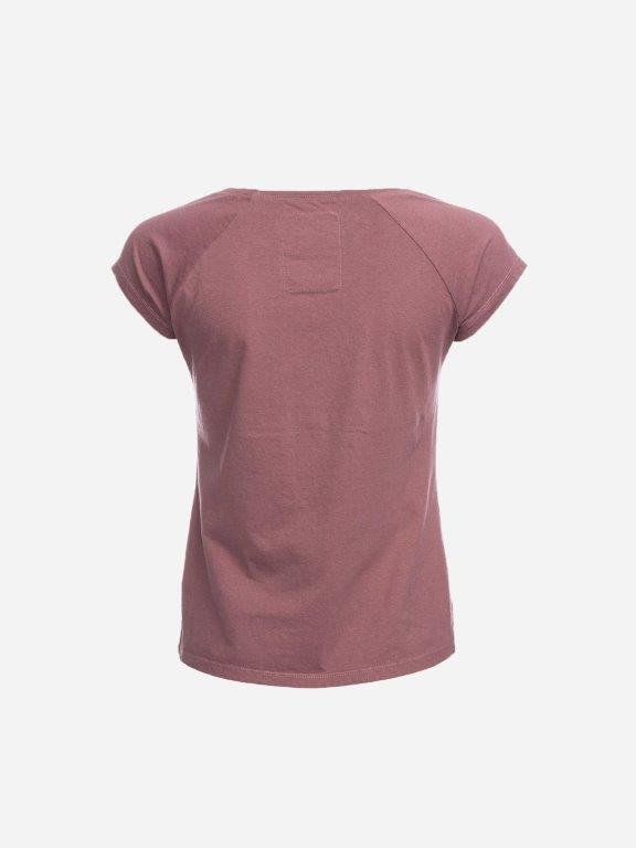 Camiseta Fini algodón orgánico Rosa - Olokuti