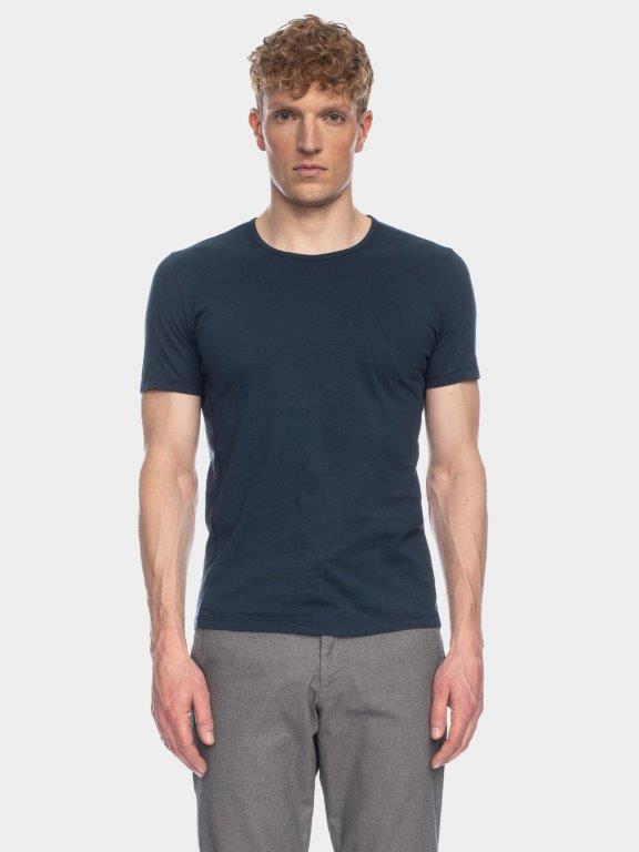 Camiseta hombre algodón orgánico Olek Azul oscuro - Olokuti