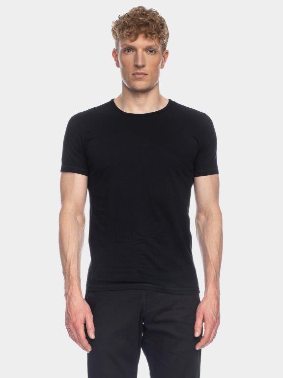 Camiseta hombre algodón orgánico Olek Negro - Olokuti