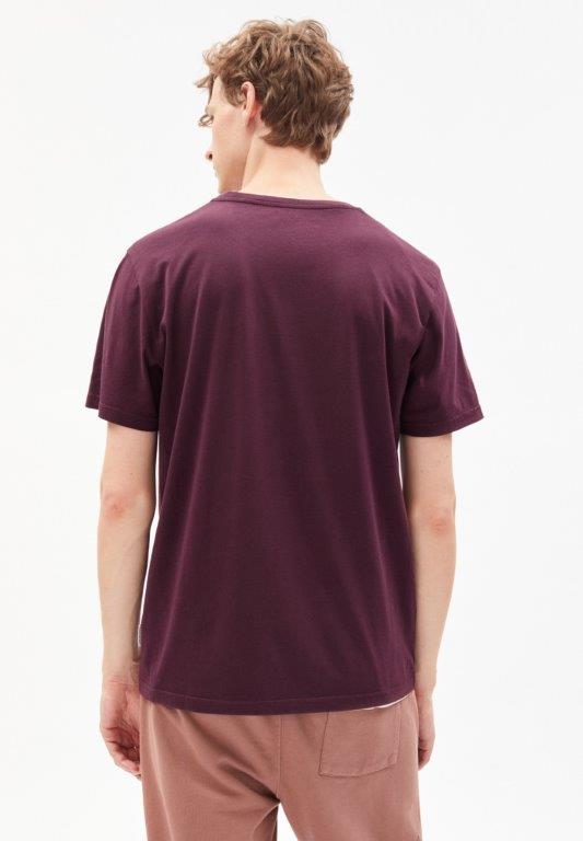 Camiseta JAAMES solid dark aubergine - Olokuti