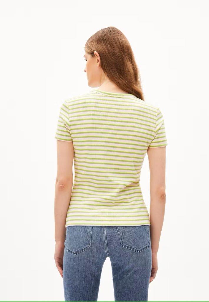 Camiseta Kardaa Stripes Super Lime-pink Light - Olokuti