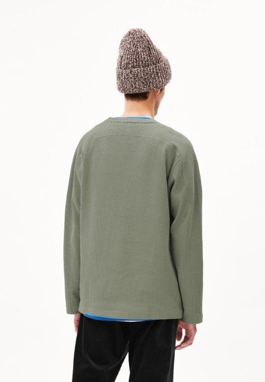 Camiseta m/l JOSUAA WAFFLE cool sage - Olokuti