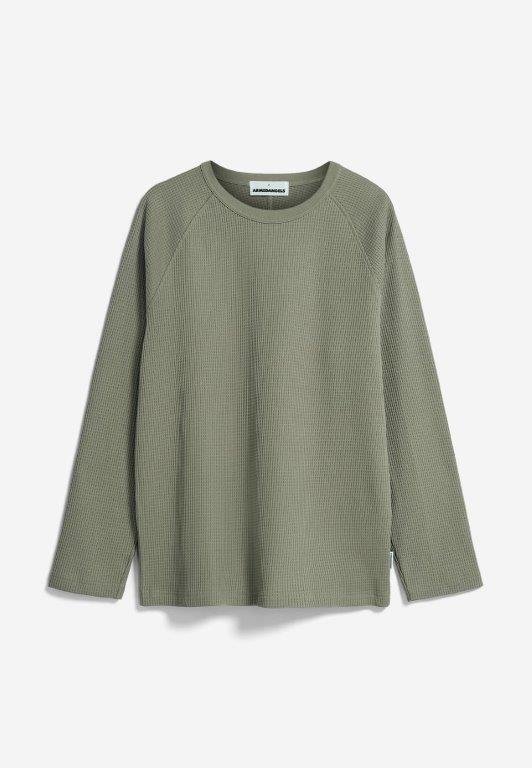 Camiseta m/l JOSUAA WAFFLE cool sage - Olokuti
