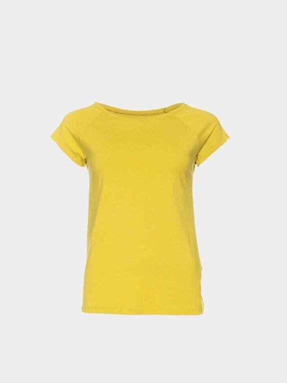 Camiseta mujer algodón orgánico Fini Mostaza - Olokuti