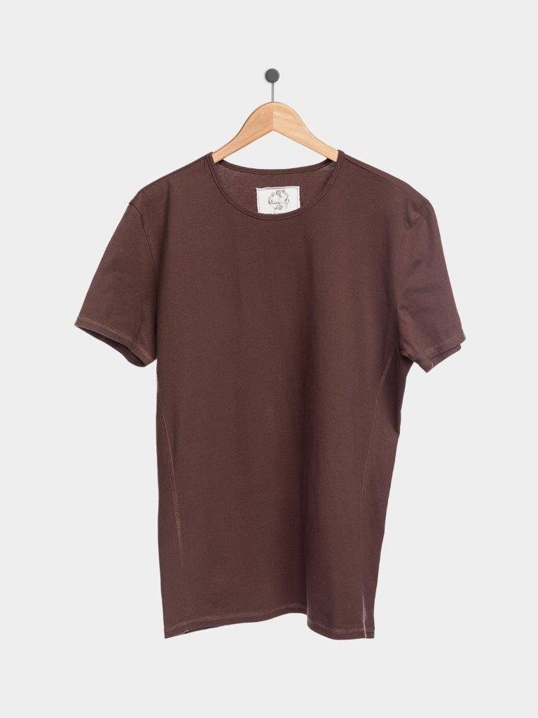 Camiseta Olek algodón orgánico marrón café - Olokuti