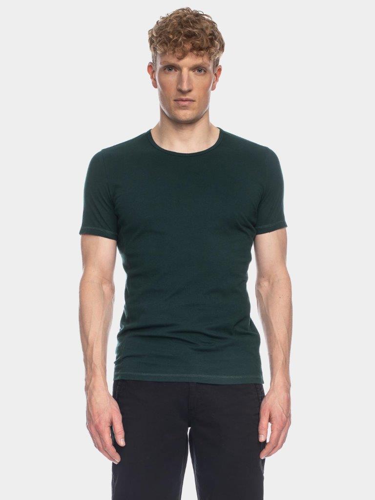 Camiseta Olek algodón orgánico verde oscuro - Olokuti