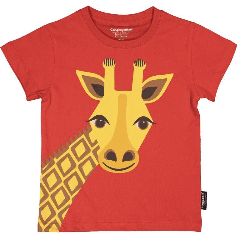 Camiseta roja Mibo Jirafa - Olokuti
