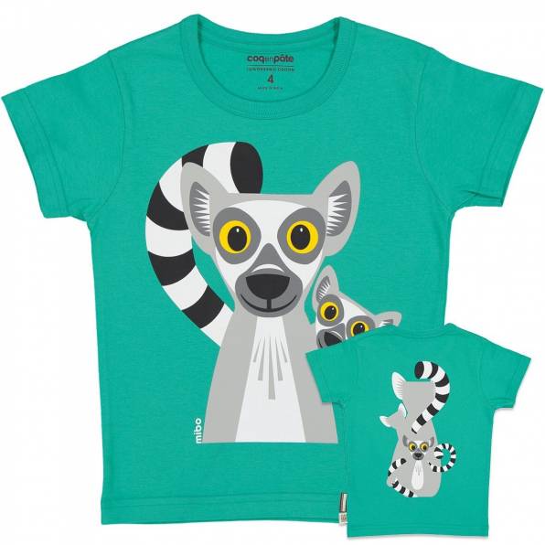 Camiseta verde Mibo Lemur - Olokuti