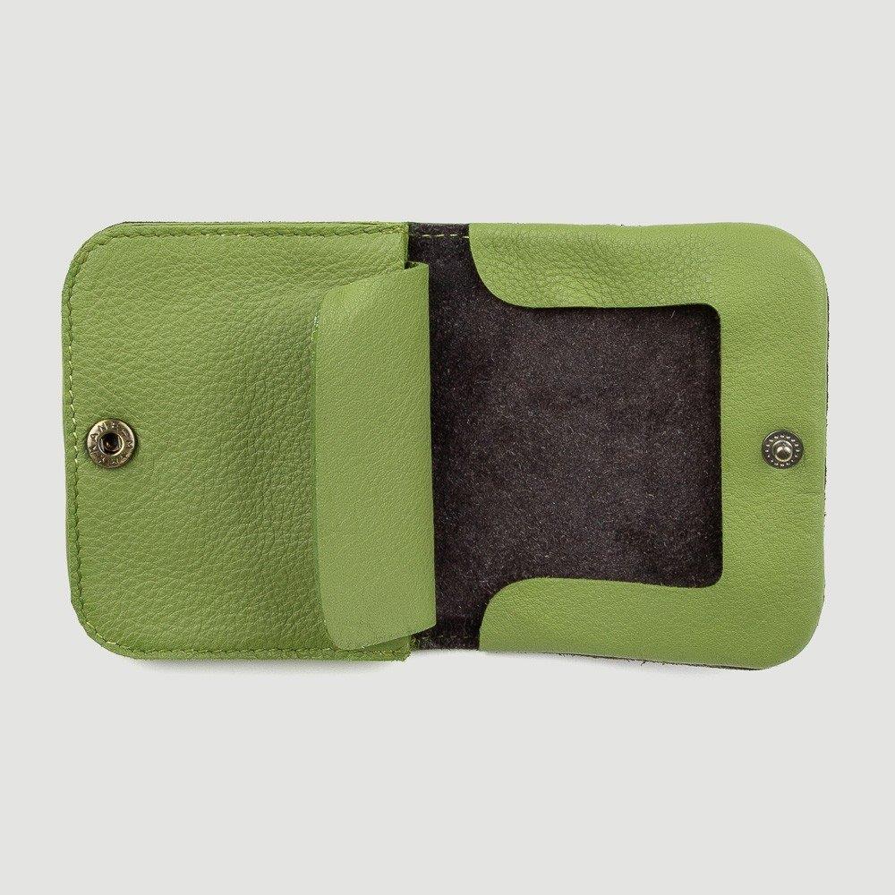 Cartera Piel Man Akahata Teka Verde - Olokuti