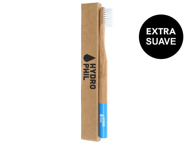 Cepillo de dientes bambú/nylon Azul, extra suave - Olokuti