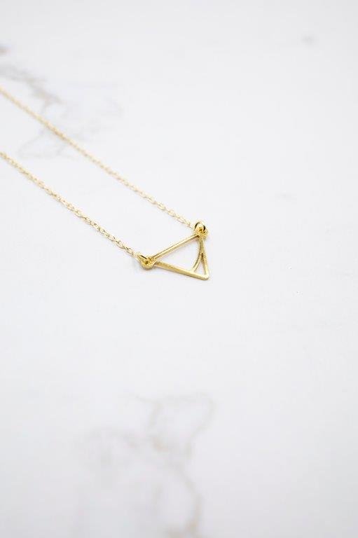 Collar mini Triángulo chapado Oro - Olokuti