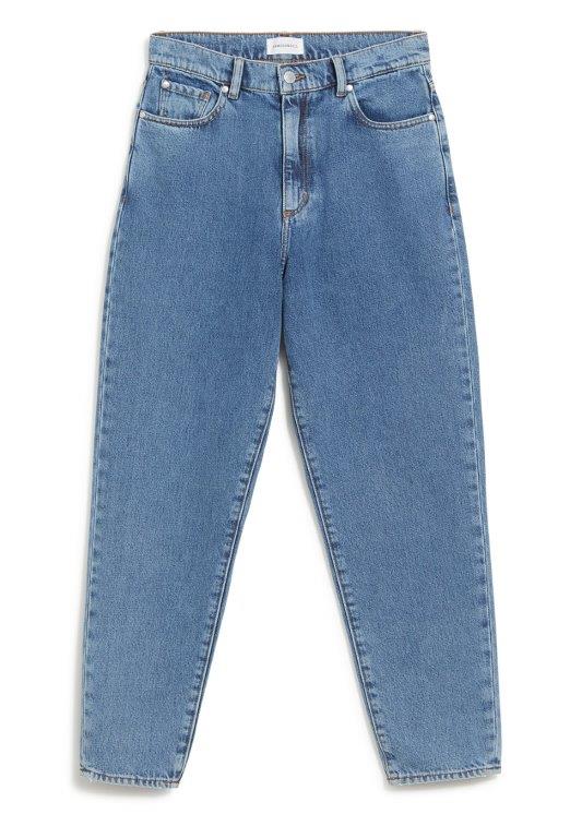 Denim MAIRAA cropped Mom Fit Mid Blue - Olokuti