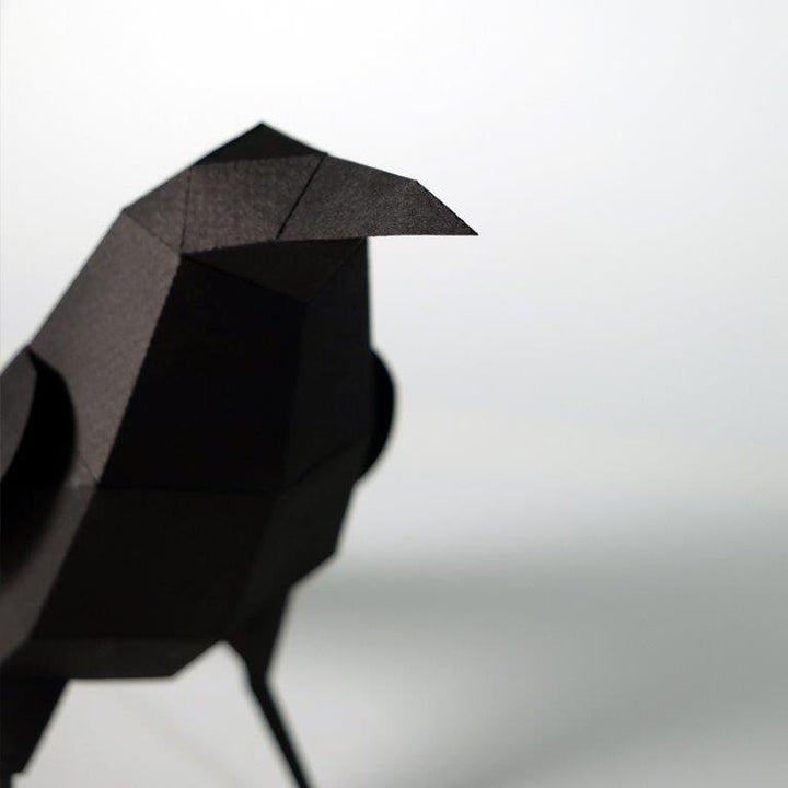 Figura de papel 3D - Cuervo / Corvus corax - Olokuti