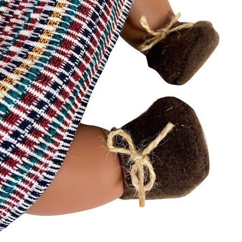 Muñeca María con bebé mochila Ocre - Olokuti