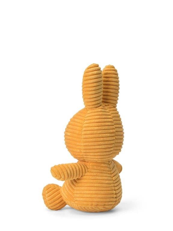 Peluche Conejo Miffy sentado de pana Amarillo 23 cm. - Olokuti