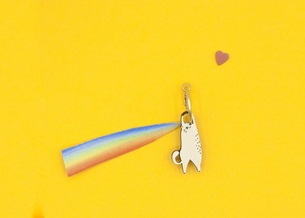Pendientes Hanging Cat - Olokuti