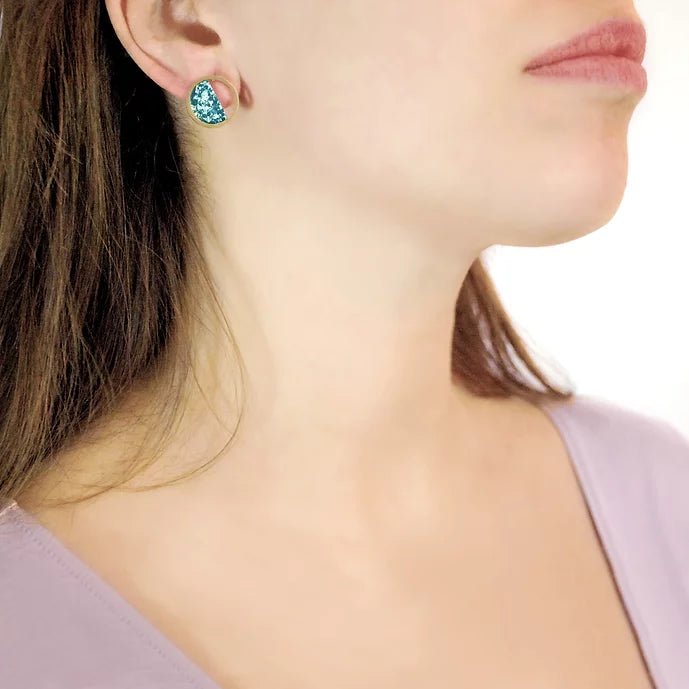 Pendientes Mini Stratos Menta - Olokuti